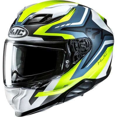 Casco Integrale HJC F71 FES Blu Bianco Giallo Fluo - Casco Casco Integrale HJC F71 FES Blu Bianco Giallo Fluo - Casco