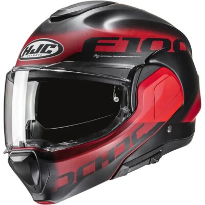 Casco modulare HJC F100 Hetal - Nero/Rosso Opaco Casco modulare HJC F100 Hetal - Nero/Rosso Opaco
