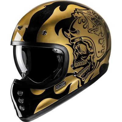 Casque moto HJC V60 Flame - Coque légère en fibre de verre - Publicité Casque moto HJC V60 Flame - Coque légère en fibre de verre - Publicité