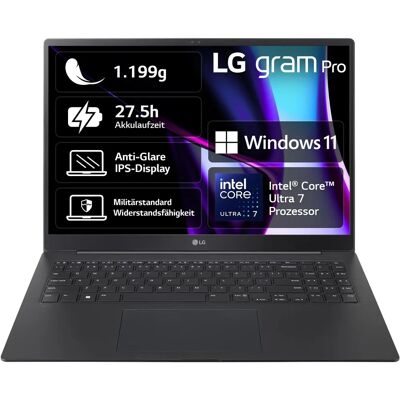 LG Gram Pro 16 Ultralight Laptop - 16, IPS, 32GB RAM, 2TB SSD - Notebook LG Gram Pro 16 Ultralight Laptop - 16, IPS, 32GB RAM, 2TB SSD - Notebook
