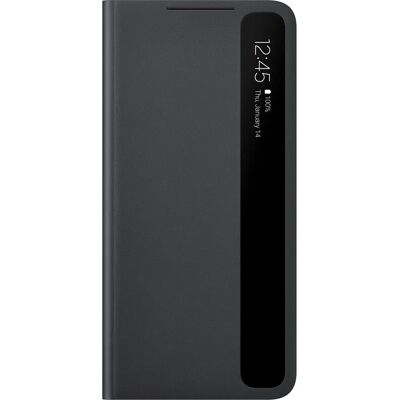 Coque Flip Clear View Galaxy S21 Plus - Noir - Étui Téléphone - Publicité Coque Flip Clear View Galaxy S21 Plus - Noir - Étui Téléphone - Publicité