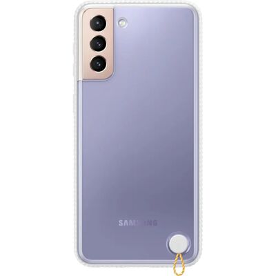 Coque de Protection Translucide Blanche Galaxy S21 Plus - Publicité Coque de Protection Translucide Blanche Galaxy S21 Plus - Publicité