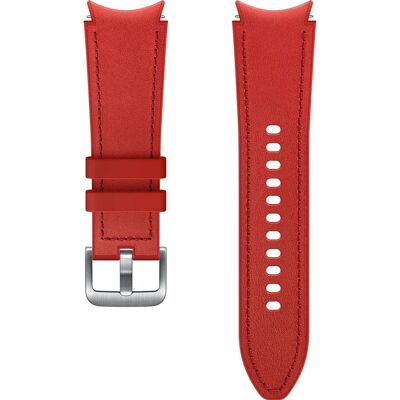 Bracelet en Cuir Rouge pour Galaxy Watch4/Watch5 - Montre Bracelet en Cuir Rouge pour Galaxy Watch4/Watch5 - Montre