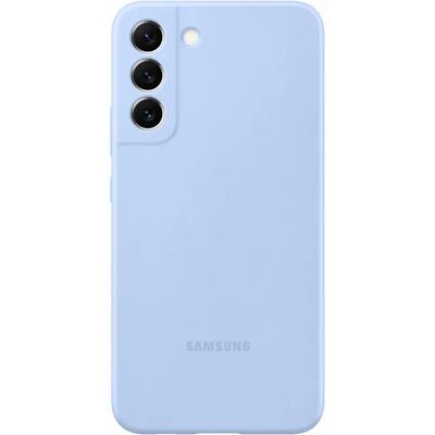 Coque en silicone bleu Samsung EF-PS906T pour Galaxy S22+ - Publicité Coque en silicone bleu Samsung EF-PS906T pour Galaxy S22+ - Publicité