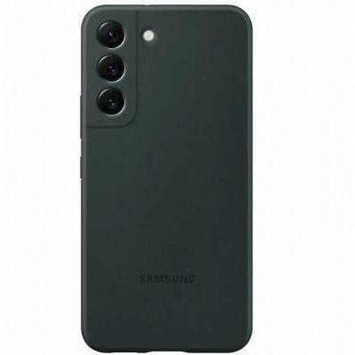 Coque en silicone Samsung Galaxy S22 - Vert foncé - Publicité Coque en silicone Samsung Galaxy S22 - Vert foncé - Publicité
