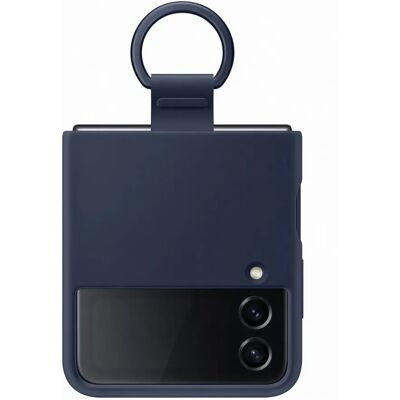 Samsung Galaxy Z Flip 4 Silicone Cover with Ring - Navy - Mobile Phone Cover Samsung Galaxy Z Flip 4 Silicone Cover with Ring - Navy - Mobile Phone Cover