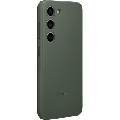 Coque en cuir pour Samsung Galaxy S23 - Vert - Étui téléphone - Publicité Coque en cuir pour Samsung Galaxy S23 - Vert - Étui téléphone - Publicité