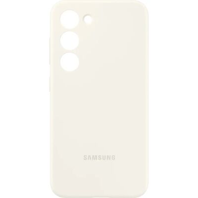 Coque en silicone pour Galaxy S23 - Crème - Étui téléphone - Publicité Coque en silicone pour Galaxy S23 - Crème - Étui téléphone - Publicité