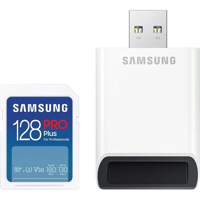 Samsung PRO Plus (2023) SDXC - 128GB + Adapter USB Samsung PRO Plus (2023) SDXC - 128GB + Adapter USB