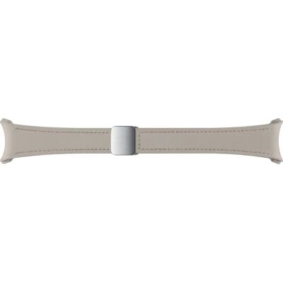 Bracelet hybride en cuir taupe pour montre connectée Samsung - Compatible avec Galaxy Watch 4/5/6 - Publicité Bracelet hybride en cuir taupe pour montre connectée Samsung - Compatible avec Galaxy Watch 4/5/6 - Publicité
