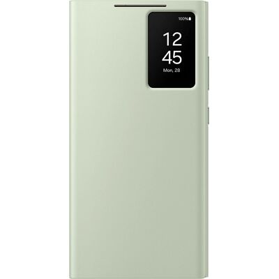 Samsung S24 Ultra Hellgrüner Smart View Brieftasche Hülle - Handyhülle Samsung S24 Ultra Hellgrüner Smart View Brieftasche Hülle - Handyhülle