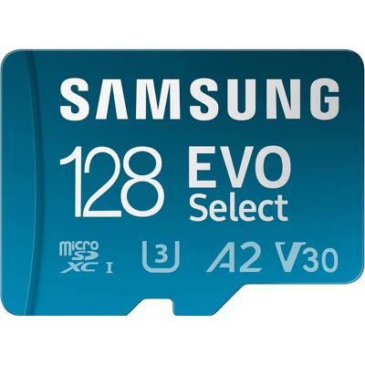 Samsung EVO Select 128GB microSD Card - UHS-I U3, 4K UHD & Full HD Samsung EVO Select 128GB microSD Card - UHS-I U3, 4K UHD & Full HD
