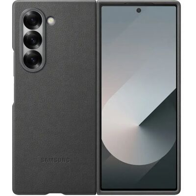 Funda de Cuero Vegano Gris Galaxy Z Fold6 - Funda de Móvil Funda de Cuero Vegano Gris Galaxy Z Fold6 - Funda de Móvil