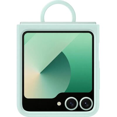 Samsung Z Flip6 Mint Silicone Ring Case - Mobile Phone Cover Samsung Z Flip6 Mint Silicone Ring Case - Mobile Phone Cover