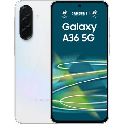 Samsung Galaxy A36 5G - Teléfono con pantalla Super AMOLED de 6.7", 8GB RAM, 256GB - Blanco Samsung Galaxy A36 5G - Teléfono con pantalla Super AMOLED de 6.7", 8GB RAM, 256GB - Blanco
