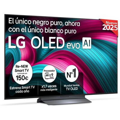 LG OLED evo AI OLED48C55LA TV - 48" 4K Smart TV Zwart LG OLED evo AI OLED48C55LA TV - 48" 4K Smart TV Zwart