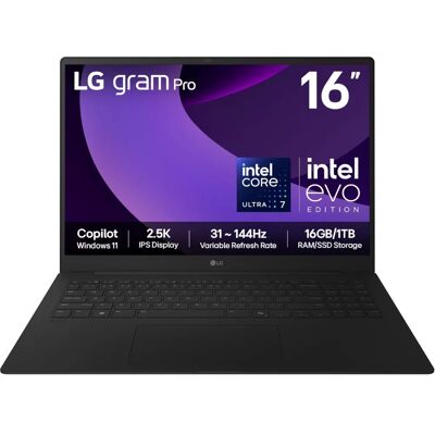 LG Gram Pro 16 - Intel Core Ultra 7 - 16GB RAM - 1TB SSD - 16 inch - Win LG Gram Pro 16 - Intel Core Ultra 7 - 16GB RAM - 1TB SSD - 16 inch - Win