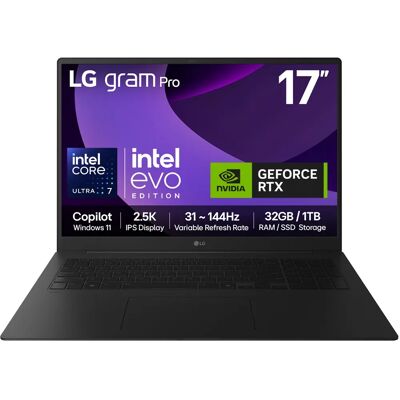 LG - gram Pro 17Z90TR-E - 2.5K 144Hz - Ultrabook LG - gram Pro 17Z90TR-E - 2.5K 144Hz - Ultrabook