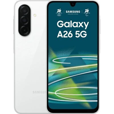Samsung Galaxy A26 - 6,7-Zoll Super AMOLED - 50MP Kamera - 128GB - Weiß - Android 15 Samsung Galaxy A26 - 6,7-Zoll Super AMOLED - 50MP Kamera - 128GB - Weiß - Android 15