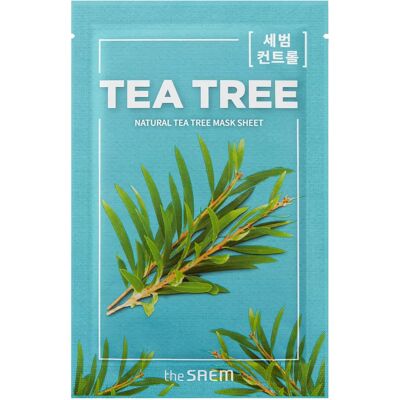 The Saem Natural Mask Sheet Tea Tree - Masque Purifiant et Rafraîchissant - Publicité The Saem Natural Mask Sheet Tea Tree - Masque Purifiant et Rafraîchissant - Publicité