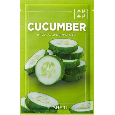 Máscara de folha de pepino The Saem - Hidratação e revitalização - 21ml Máscara de folha de pepino The Saem - Hidratação e revitalização - 21ml