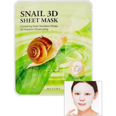 Missha Escargot Modèle - Masque en feuille hydratant et nourrissant - Masque en feuille - Publicité Missha Escargot Modèle - Masque en feuille hydratant et nourrissant - Masque en feuille - Publicité