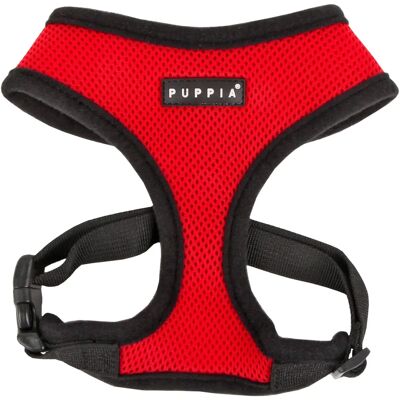 Harnais doux Puppia pour chiens - Confortable, réglable, rouge Harnais doux Puppia pour chiens - Confortable, réglable, rouge