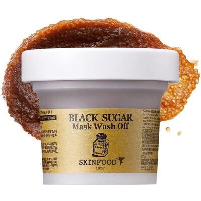 Masque au sucre noir SKINFOOD Wash Off - Masque facial - Noir - Publicité Masque au sucre noir SKINFOOD Wash Off - Masque facial - Noir - Publicité