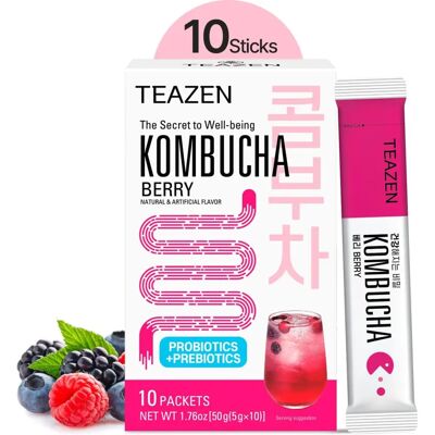 Teazen Organic Kombucha Powder - 10 Sticks Teazen Organic Kombucha Powder - 10 Sticks
