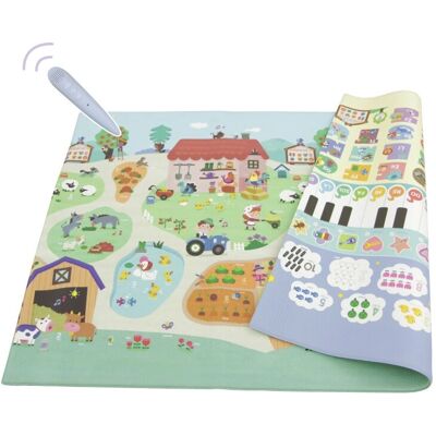 Dwinguler Baby Spielmatte - Bauernhof - Bunt & Weich - Für drinnen & Draußen Dwinguler Baby Spielmatte - Bauernhof - Bunt & Weich - Für drinnen & Draußen