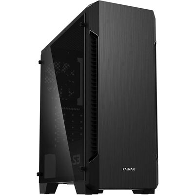 Zalman S3 TG Kompakt-PC-Gehäuse - Unterstützt ATX, Micro-ATX, Mini-ITX - Schwarz Zalman S3 TG Kompakt-PC-Gehäuse - Unterstützt ATX, Micro-ATX, Mini-ITX - Schwarz