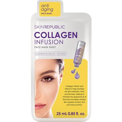 Skin Republic Collagen Infusion Face Mask - 25ml - Hydrating, Anti-Ageing Skin Republic Collagen Infusion Face Mask - 25ml - Hydrating, Anti-Ageing
