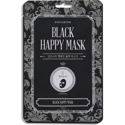 Kocostar Black Happy Mask - Gesichtsmaske mit Aktivkohle Kocostar Black Happy Mask - Gesichtsmaske mit Aktivkohle