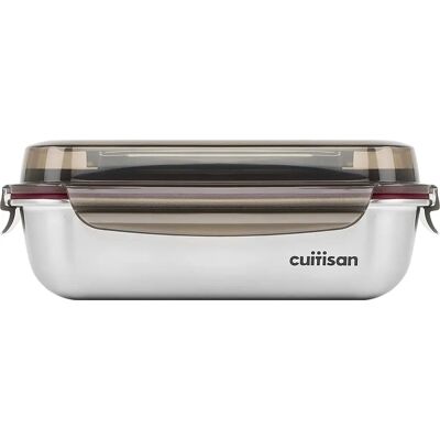 Contenant en Inox CUITISAN - 1900ml - Micro-ondes Compatible - Publicité Contenant en Inox CUITISAN - 1900ml - Micro-ondes Compatible - Publicité