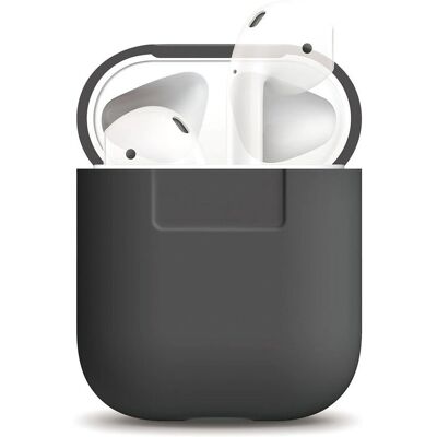 Elago Tummanharmaa silikoninen AirPods-kotelo - Kuulokkeiden lisävarusteet Elago Tummanharmaa silikoninen AirPods-kotelo - Kuulokkeiden lisävarusteet