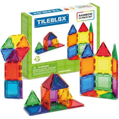 Tileblox Rainbow 14-teiliges Set - Magnetisches Konstruktionsspielzeug Tileblox Rainbow 14-teiliges Set - Magnetisches Konstruktionsspielzeug