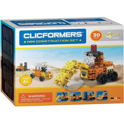 Mini Zestaw Konstrukcyjny Clicformers - 4 w 1 Pojazdy - 30 Elementów Mini Zestaw Konstrukcyjny Clicformers - 4 w 1 Pojazdy - 30 Elementów