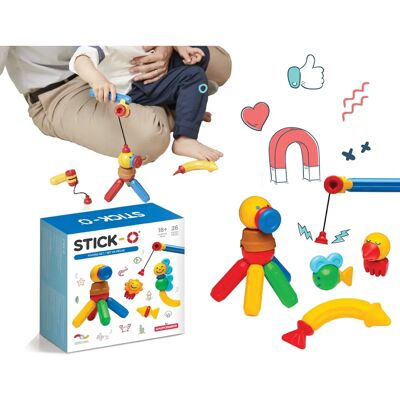 Stick-O Magnetische Visset - 26 stuks, 16 modellen Stick-O Magnetische Visset - 26 stuks, 16 modellen