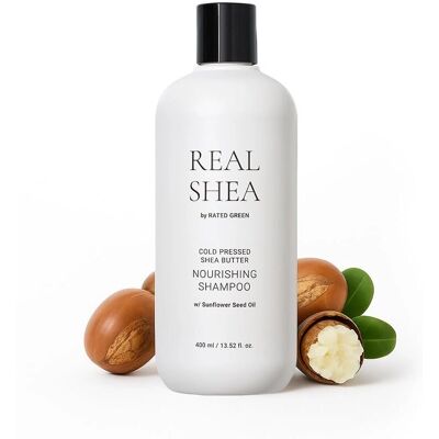 Odżywczy szampon z masłem shea Rated Green - Uszkodzone włosy - 400 ml Odżywczy szampon z masłem shea Rated Green - Uszkodzone włosy - 400 ml