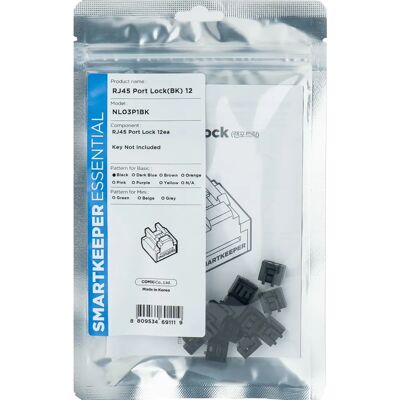 Smartkeeper NL03P1BK Blocco porta RJ45 - Confezione da 12 Smartkeeper NL03P1BK Blocco porta RJ45 - Confezione da 12