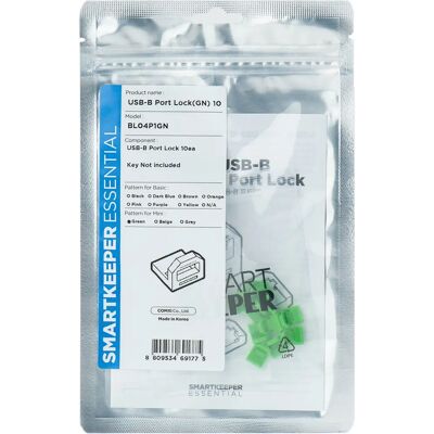 Smartkeeper Blocco Porta USB-B Portatile - Verde - Port Blocker Smartkeeper Blocco Porta USB-B Portatile - Verde - Port Blocker