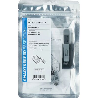 Smartkeeper MNL04PKGY Portenblocker mit Schloss - Portsicherung Smartkeeper MNL04PKGY Portenblocker mit Schloss - Portsicherung