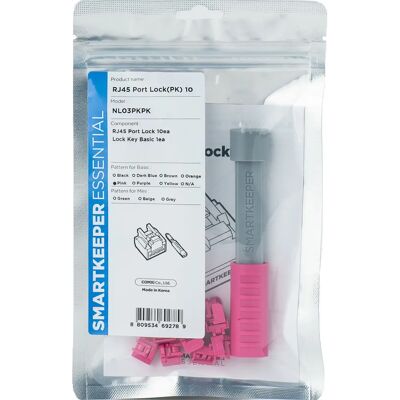 Smartkeeper NL03PKPK Bloqueur de port - Rose - Bloqueur + clé RJ-45 - Publicité Smartkeeper NL03PKPK Bloqueur de port - Rose - Bloqueur + clé RJ-45 - Publicité