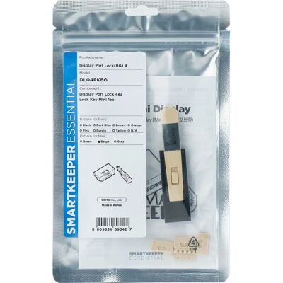 Smartkeeper DL04PKBG Blocco porte - Port Blocker, Beige, 1 pz, DisplayPort Smartkeeper DL04PKBG Blocco porte - Port Blocker, Beige, 1 pz, DisplayPort