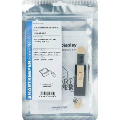 Smartkeeper MD04PKBG Bloccafili Portale - Bloccafili, Chiave, Mini DisplayPort, Beige Smartkeeper MD04PKBG Bloccafili Portale - Bloccafili, Chiave, Mini DisplayPort, Beige