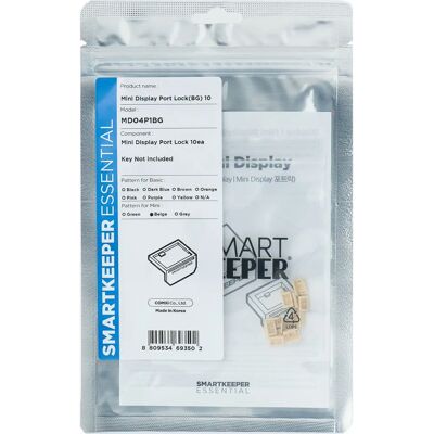 Smartkeeper MD04P1BG Blocco porte - DisplayPort - Beige - 10 pezzi Smartkeeper MD04P1BG Blocco porte - DisplayPort - Beige - 10 pezzi