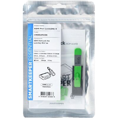 Smartkeeper HMD04PKGN Poortblokker - Poortblokker + sleutel HDMI, Groen Smartkeeper HMD04PKGN Poortblokker - Poortblokker + sleutel HDMI, Groen