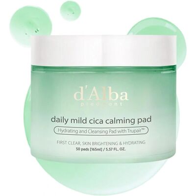 D'Alba Daliy Mild Cica Calming Pad - Calming pad with hyaluronic acid, vegan fabric, soothing ingredients D'Alba Daliy Mild Cica Calming Pad - Calming pad with hyaluronic acid, vegan fabric, soothing ingredients