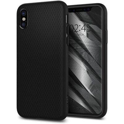 Spigen iPhone X Černé Pouzdro - Jednobarevné Tenké Spigen iPhone X Černé Pouzdro - Jednobarevné Tenké