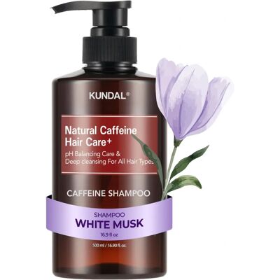 KUNDAL Σαμπουάν με Καφεΐνη White Musk - Φυσική φροντίδα μαλλιών για γυναίκες KUNDAL Σαμπουάν με Καφεΐνη White Musk - Φυσική φροντίδα μαλλιών για γυναίκες